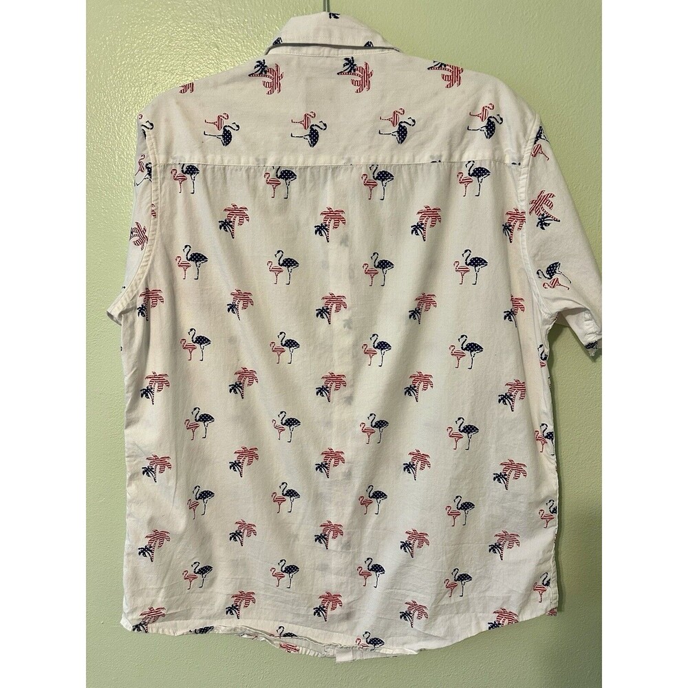 Rugby University Men’s shirt Large Flamingo Short Sleeve 100% Cotton - Picture 9 of 13